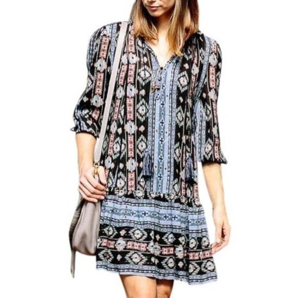 Anthropologie Holding Horses Mini Dress Womens Small Boho Chic Southwestern